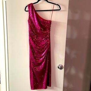 Dress The Population- Fuscia Sequin Dress XS